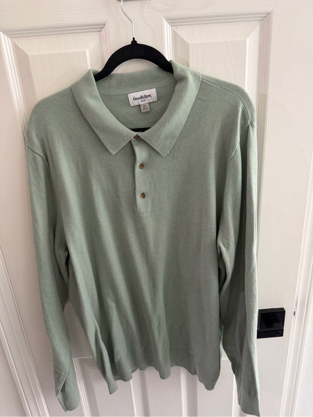 Goodfellow & Co Light Sage Green Long-Sleeve Polo